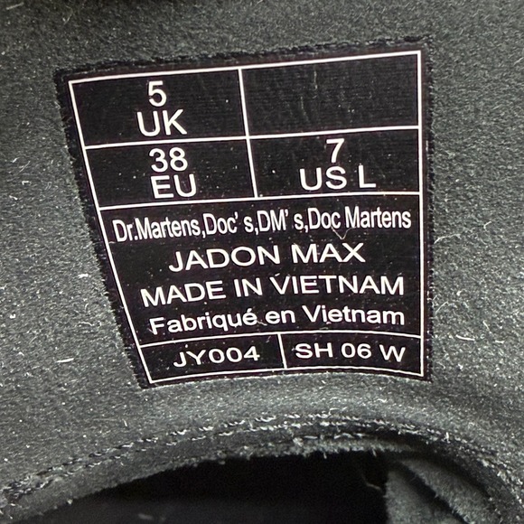 Dr. Martens Jadon Max Platform Chunky Womens 7 Combat Boots Black Leather Zip 38 - Picture 11 of 11